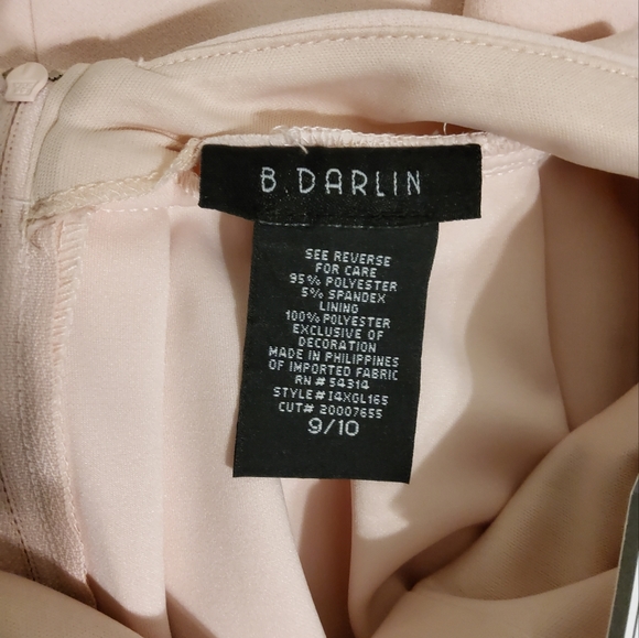 NWT!  B. DARLIN STRETCH EMBROIDERED FIT & FLARE HALTER DRESS  SIZE 9/10 - Picture 8 of 11